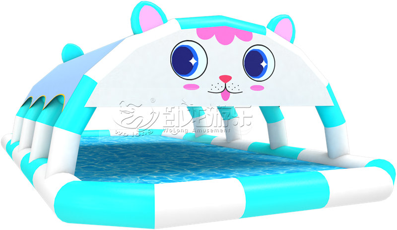 卡通猫遮阳泳池